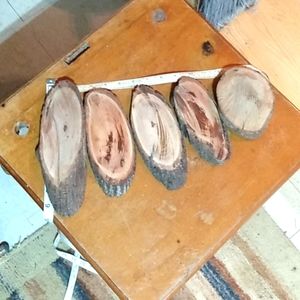 5 discs wood pieces for crafts